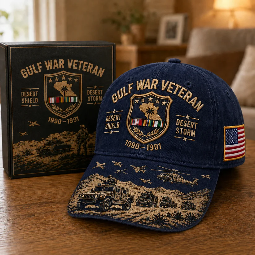 🏆Last Day Promo: 49% OFF! 🏜️ Desert Storm Veteran Commemorative Cap – Gulf War Desert Shield Veteran Hat