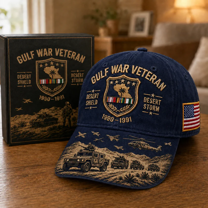 🏆Last Day Promo: 49% OFF! 🏜️ Desert Storm Veteran Commemorative Cap – Gulf War Desert Shield Veteran Hat