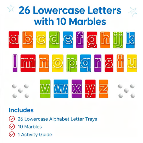 🔤Marble Tracers - Lowercase Letters🌀Roll Into Letter-Writing Fun!