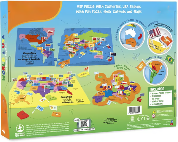 🔥Last Day 49% OFF - 🌍 World Map & USA Map Puzzle Set