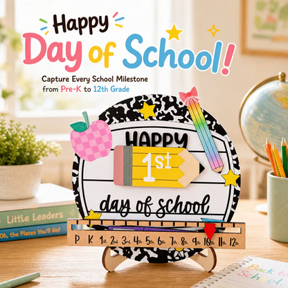 🔥 Last Day 49% OFF –📚Reusable Back-to-School Milestone Board – Kids' Growth Photo Prop