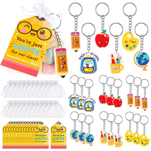 🔥Last Day 49% OFF - 🍎Back to School Keychain Gift Bags Sets🎁