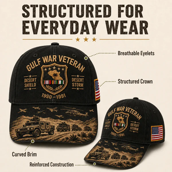 🏆Last Day Promo: 49% OFF! 🏜️ Desert Storm Veteran Commemorative Cap – Gulf War Desert Shield Veteran Hat