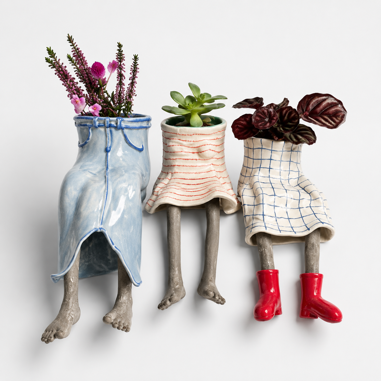 🌿✨ NEW 2026 | Flumyr® LeggyBloom™ — Viral Sitting Planter 🪴👖 Denim Skirt Edition ✨