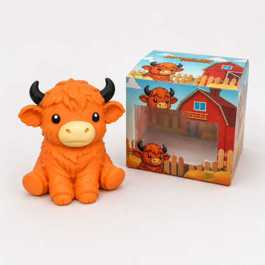 🔥Last Day 49% OFF -  🐮 Flumyr® Highland Cow Squishy – Squeeze, Relax & Smile! 🧡