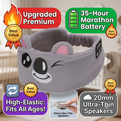 🎵 Kids Bluetooth Sports Headband 🧸 Ultra-Thin Speaker Sweatband Sleep Mask, 8–35H Playtime Washable Travel Music Gear