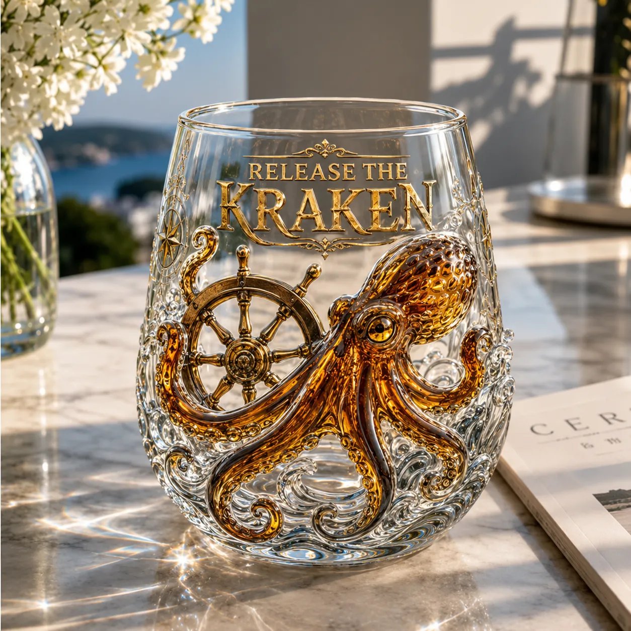 🌊🐙 3Pcs Krakenrise Pirate Glasses Legendary Ocean Treasure Set