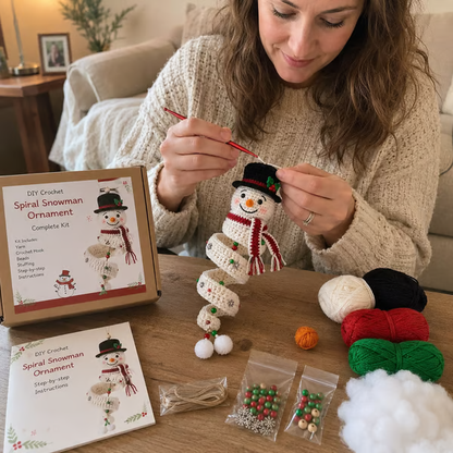 ☃️ DIY Crochet Snowman Kit 🧶🎄 | Last Day: 49% OFF! 🔥