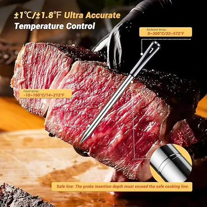 🔥 Restocked! Smart Wireless Meat Thermometer | WiFi & Bluetooth BBQ Cooking Gadget 🌡️