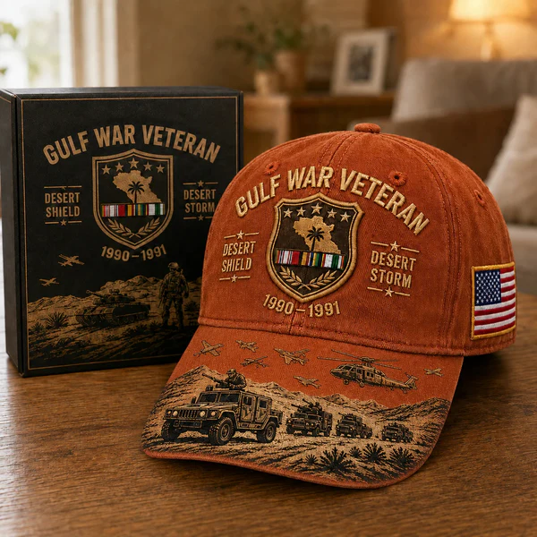 🏆Last Day Promo: 49% OFF! 🏜️ Desert Storm Veteran Commemorative Cap – Gulf War Desert Shield Veteran Hat