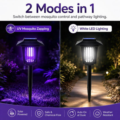 Solar Mosquito Zapper Light – Outdoor Garden Stake Lamp, UV Insect Killer