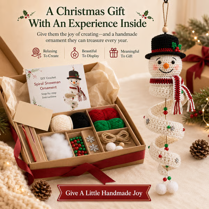 ☃️ DIY Crochet Snowman Kit 🧶🎄 | Last Day: 49% OFF! 🔥