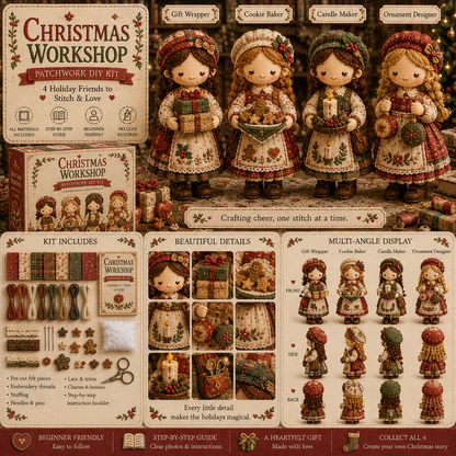 🎁Last Day:49% OFF🧵 Tiny Worlds Collection – Patchwork DIY Kit Series