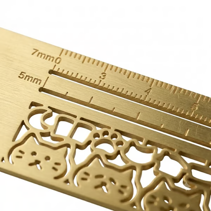 🔥Last Day 49% OFF -🐱✨ Cat Lover’s 2-in-1 Metal Bookmark Ruler
