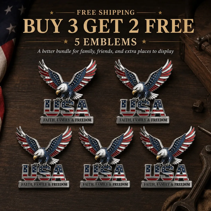 ★USA Faith, Family &amp; Freedom★ Metal Car Emblem