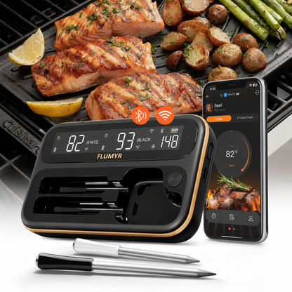 🔥 Restocked! Smart Wireless Meat Thermometer | WiFi & Bluetooth BBQ Cooking Gadget 🌡️
