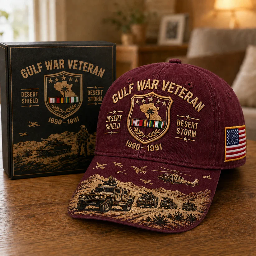 🏆Last Day Promo: 49% OFF! 🏜️ Desert Storm Veteran Commemorative Cap – Gulf War Desert Shield Veteran Hat