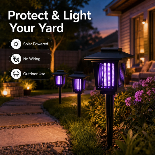 Solar Mosquito Zapper Light – Outdoor Garden Stake Lamp, UV Insect Killer