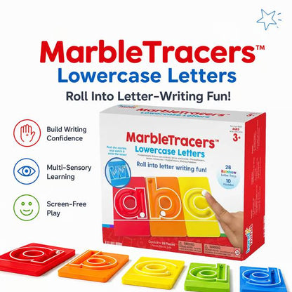 🔤Marble Tracers - Lowercase Letters🌀Roll Into Letter-Writing Fun!