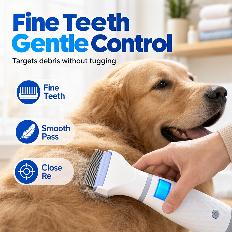 🐶Hot Sale 70% OFF🐱Electric Flea Comb for Pets –USB Rechargeable, Fine Teeth, Chemical-Free🐾