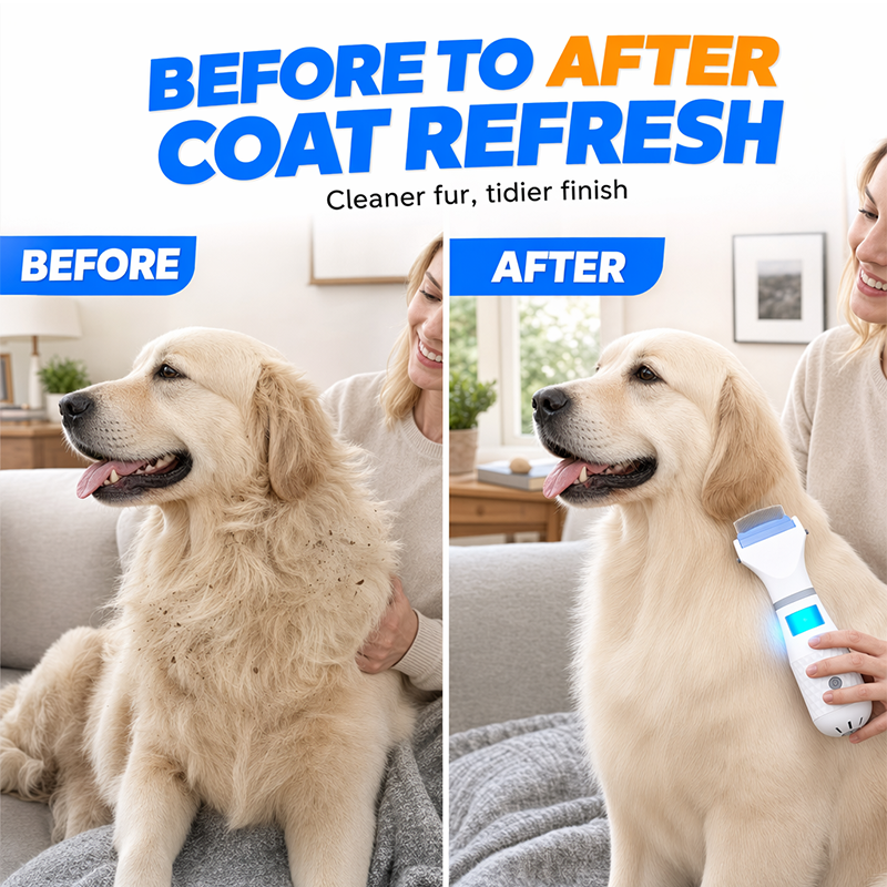🐶Hot Sale 70% OFF🐱Electric Flea Comb for Pets –USB Rechargeable, Fine Teeth, Chemical-Free🐾